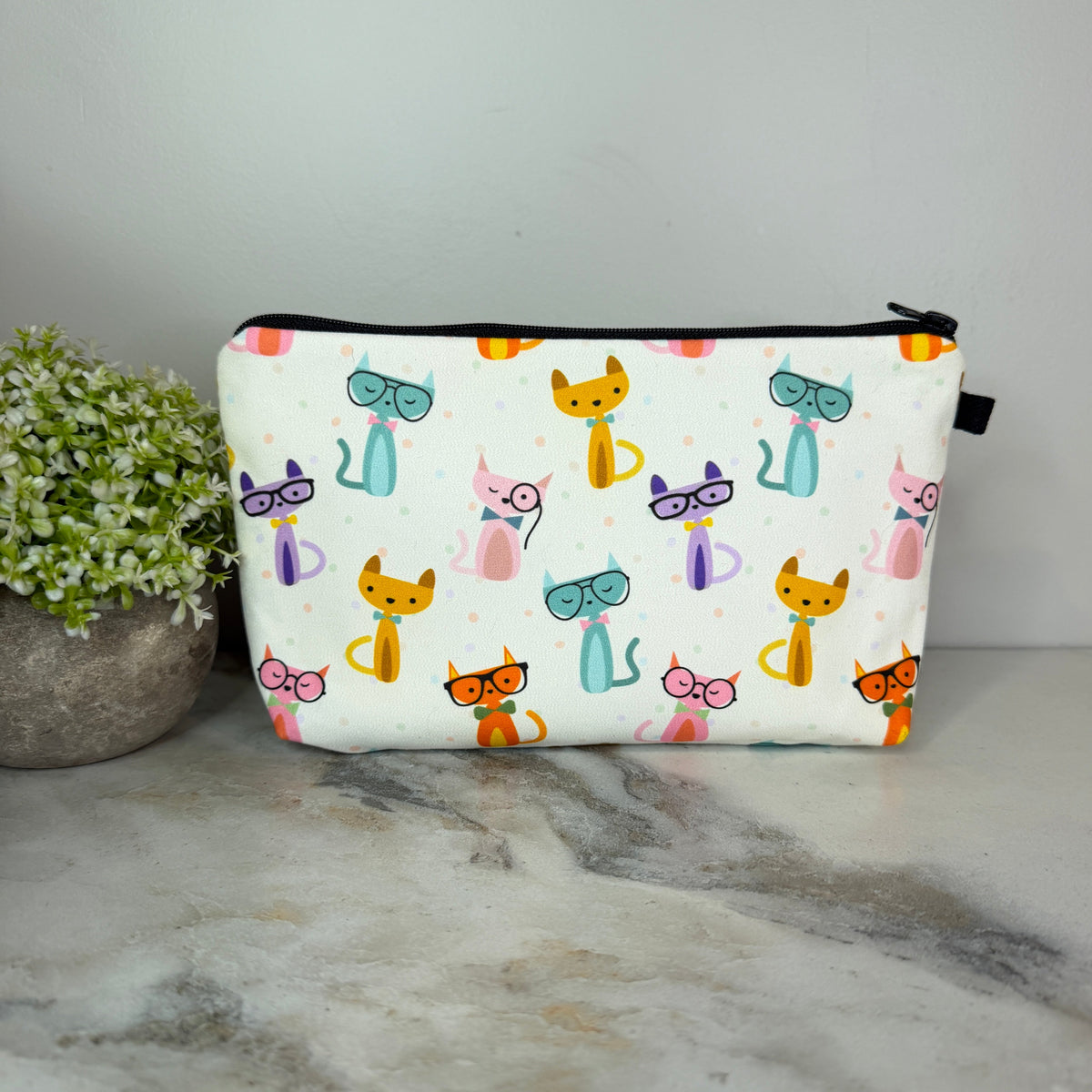 Pouch - Cats Nerdy Glasses