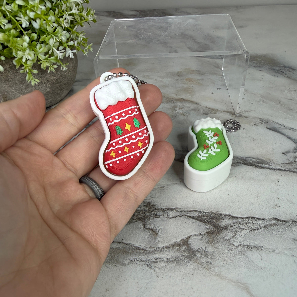 Keychain Clicker Toy - Christmas Stocking