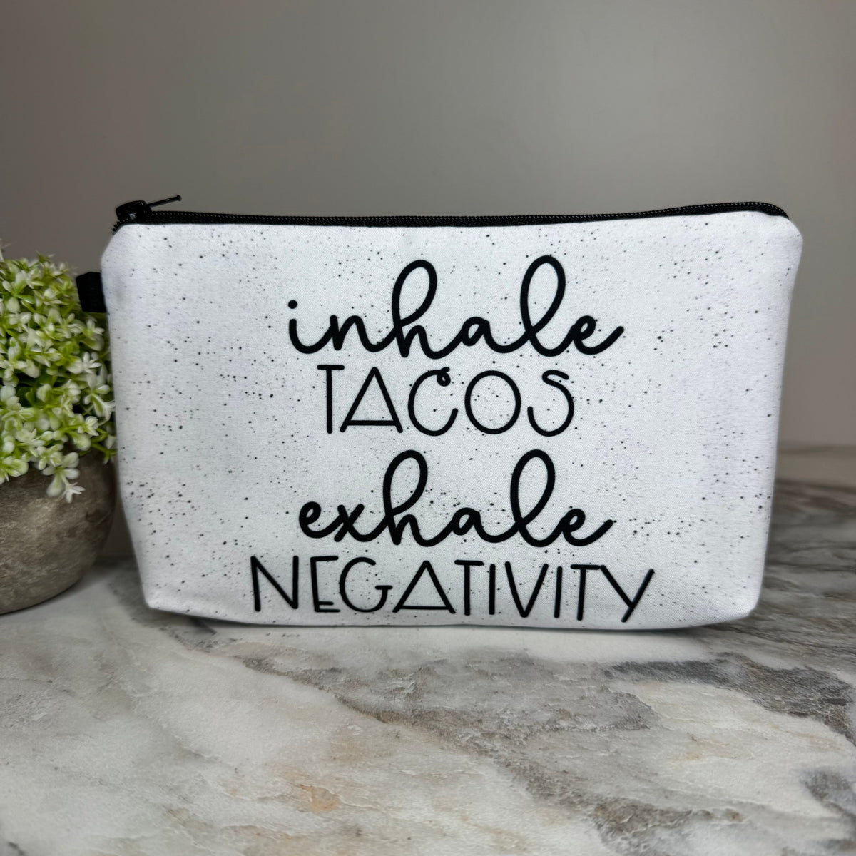Pouch - Taco, Inhale Tacos Grey