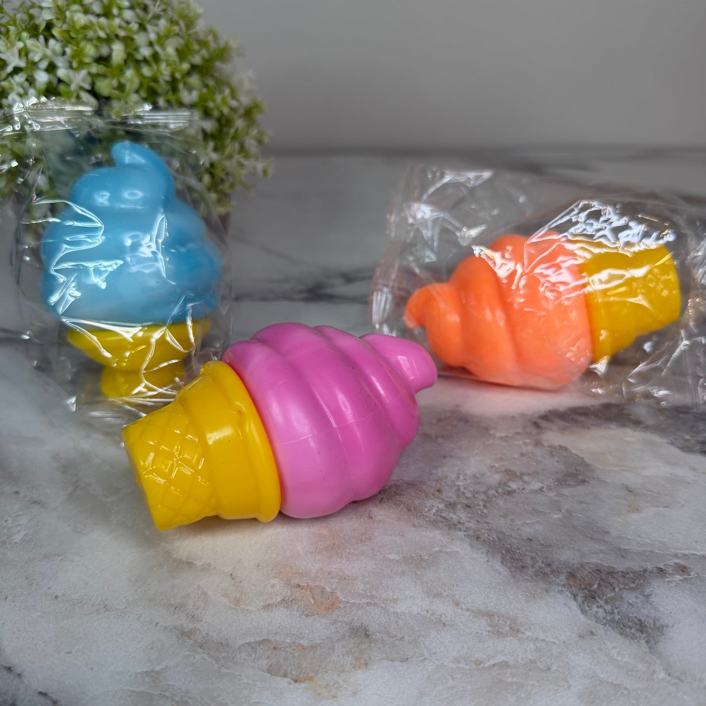 Squishy Toy - Ice Cream Cone, Pink