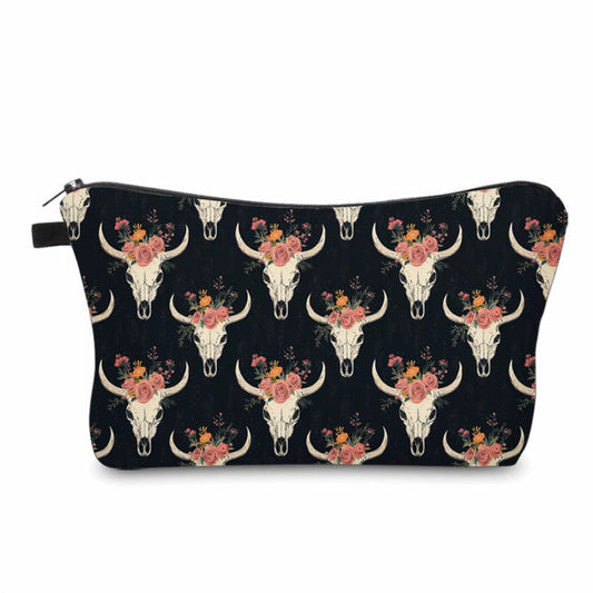 Pouch - Bull Skull Floral