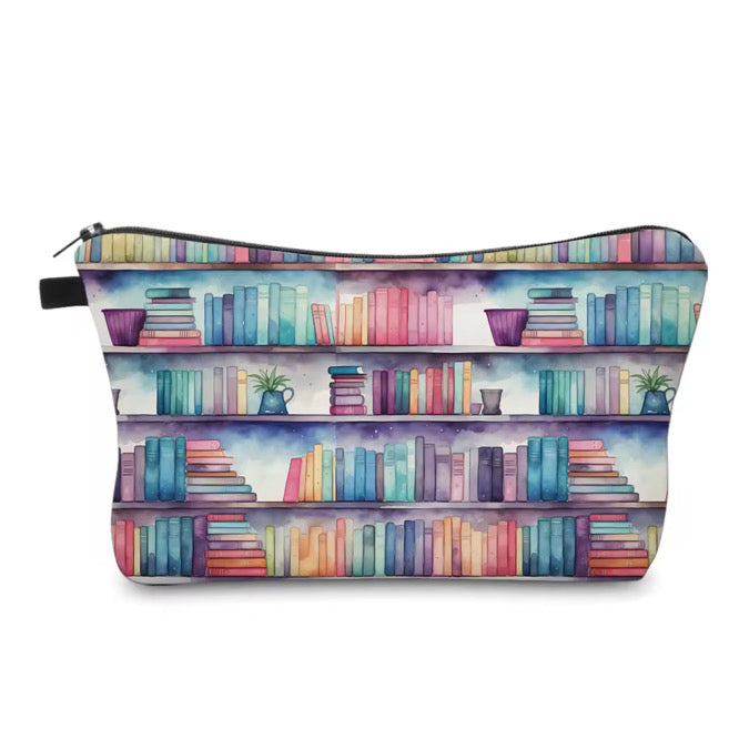 Pouch - Book, Watercolor Shelves