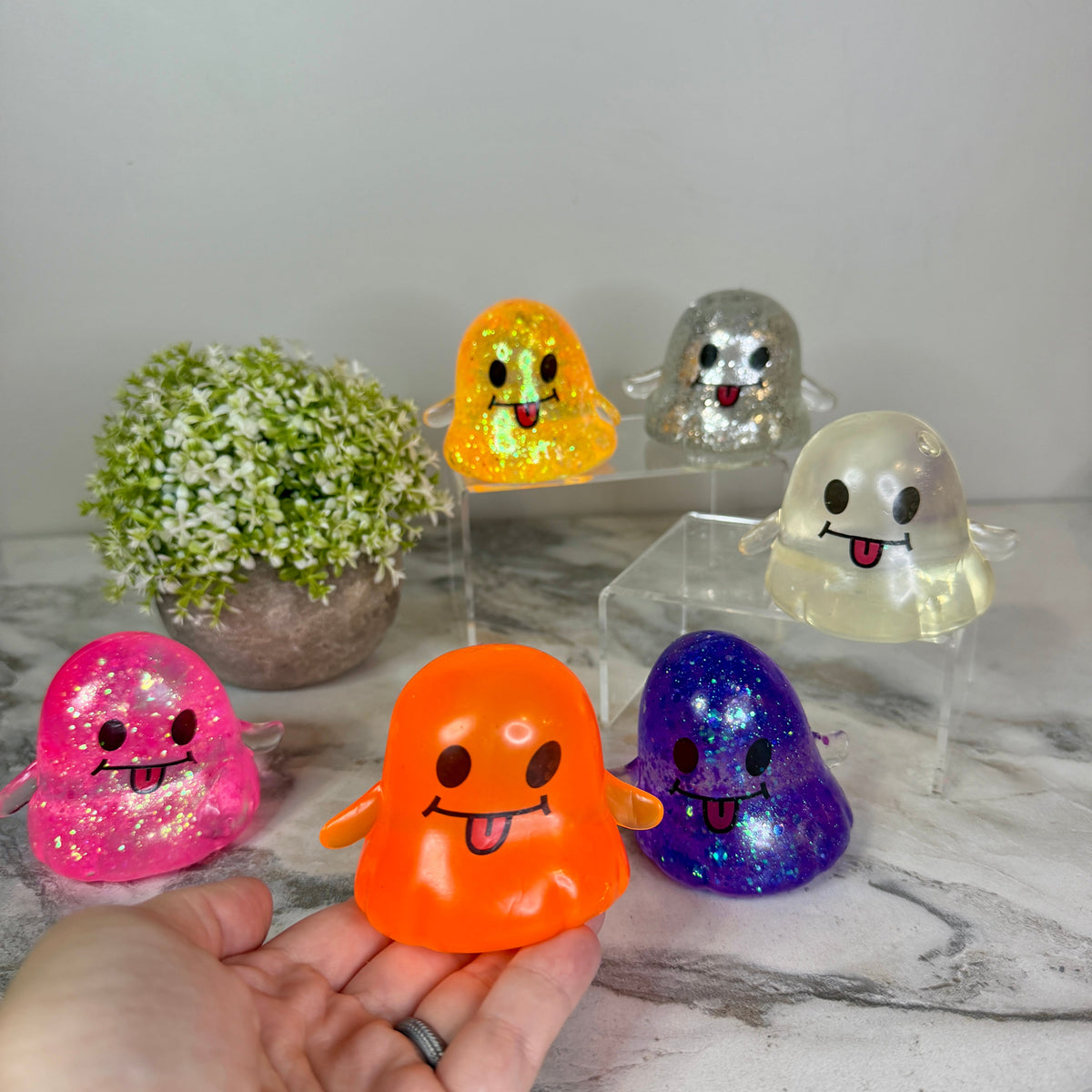 Squishy Toy - Halloween Glitter Ghost
