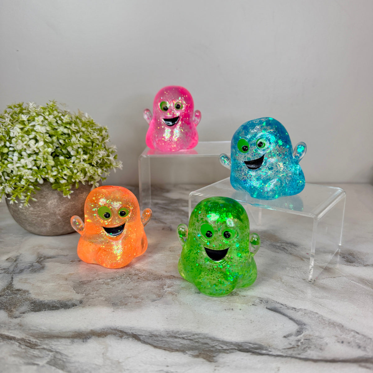 Squishy Toy - Halloween Glitter Ghost