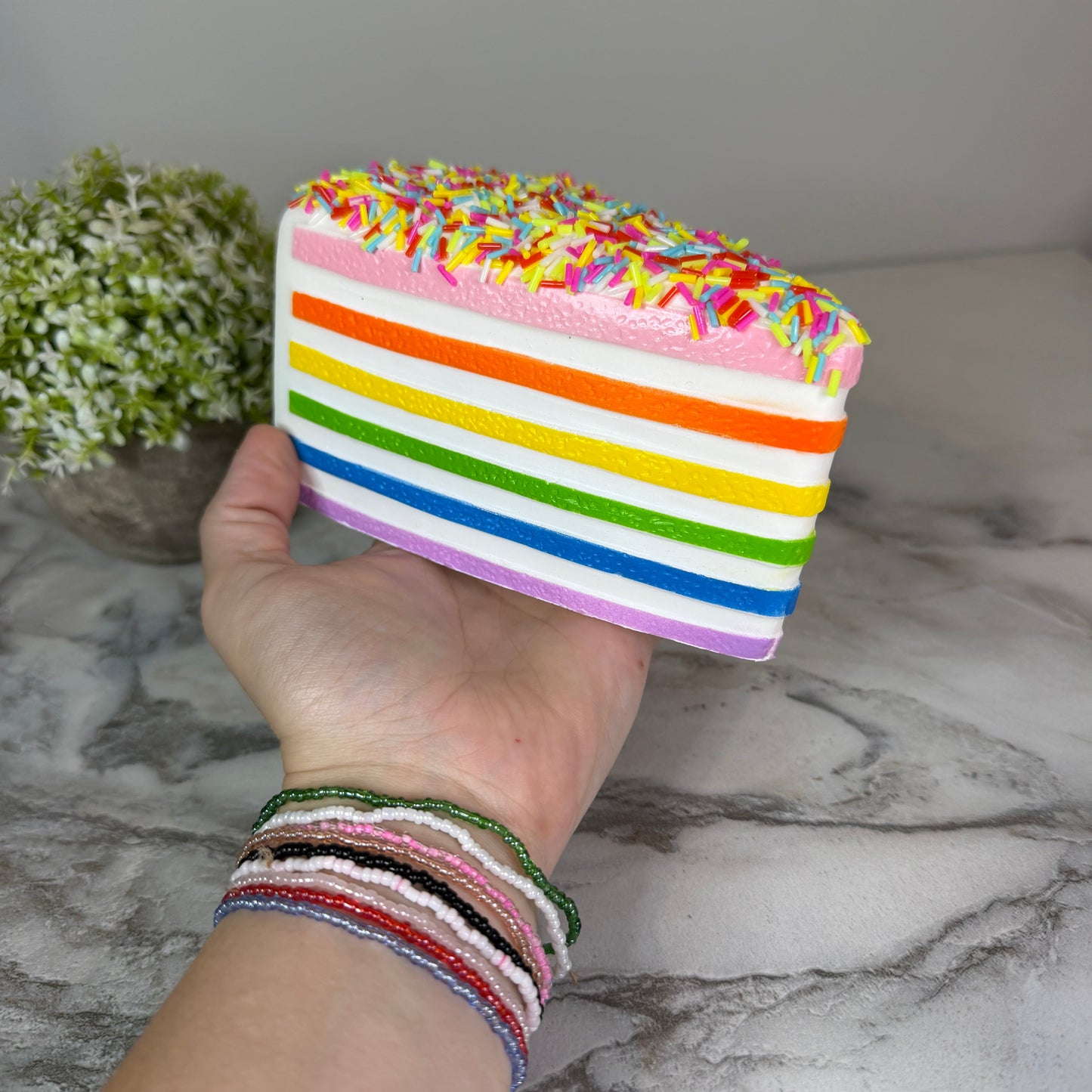 Squishy Toy - Rainbow Cake