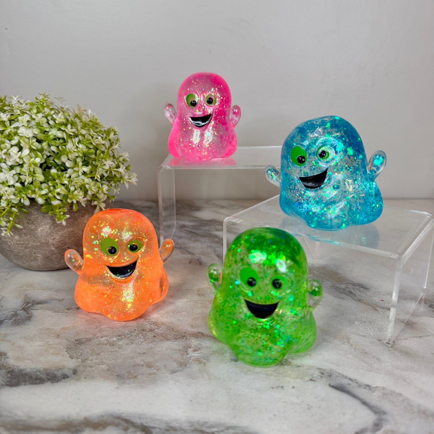 Squishy Toy - Halloween Glitter Ghost