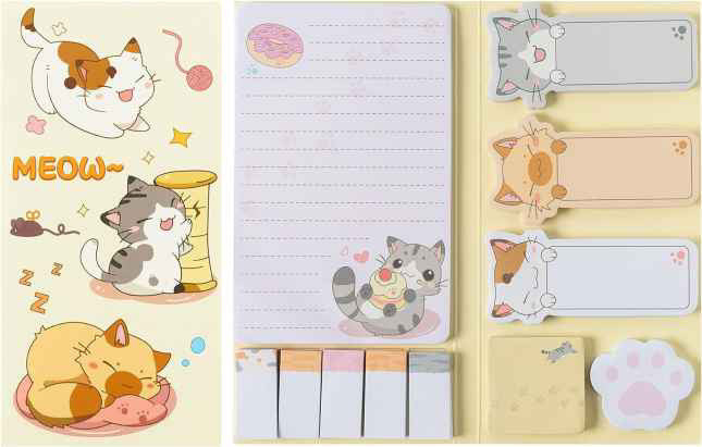 Sticky Note Booklet Set - Meow