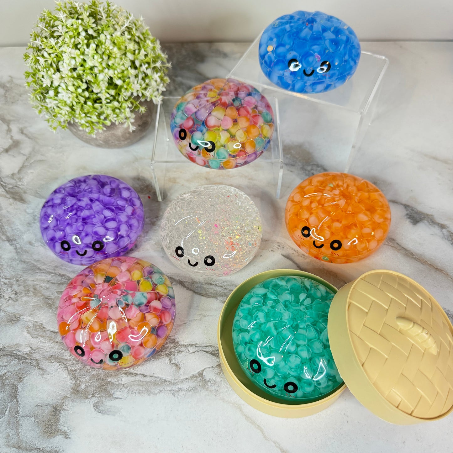 Squishy Toy - Viral Dumpling, Acrylic Bubble Boba