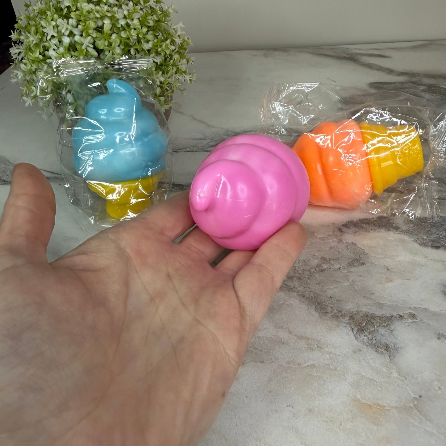 Squishy Toy - Ice Cream Cone, Pink
