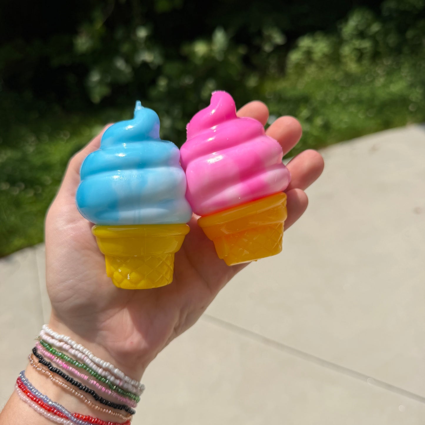 Squishy Toy - Ice Cream Cone, Pink