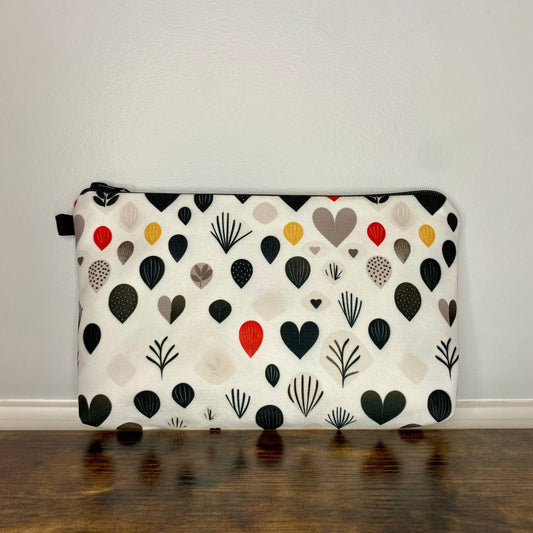 Pouch - Black Red Yellow Heart