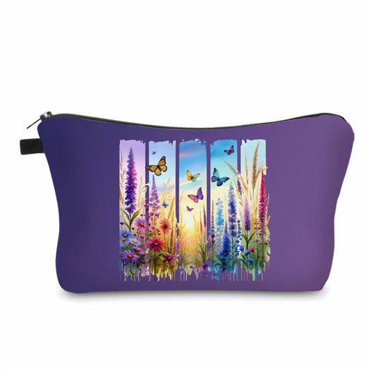 Pouch - Butterfly Stripe Purple