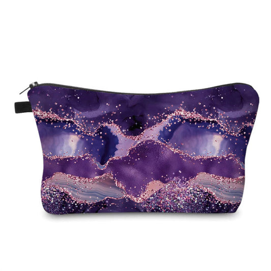 Pouch - Purple Rose Gold Sparkle Waves